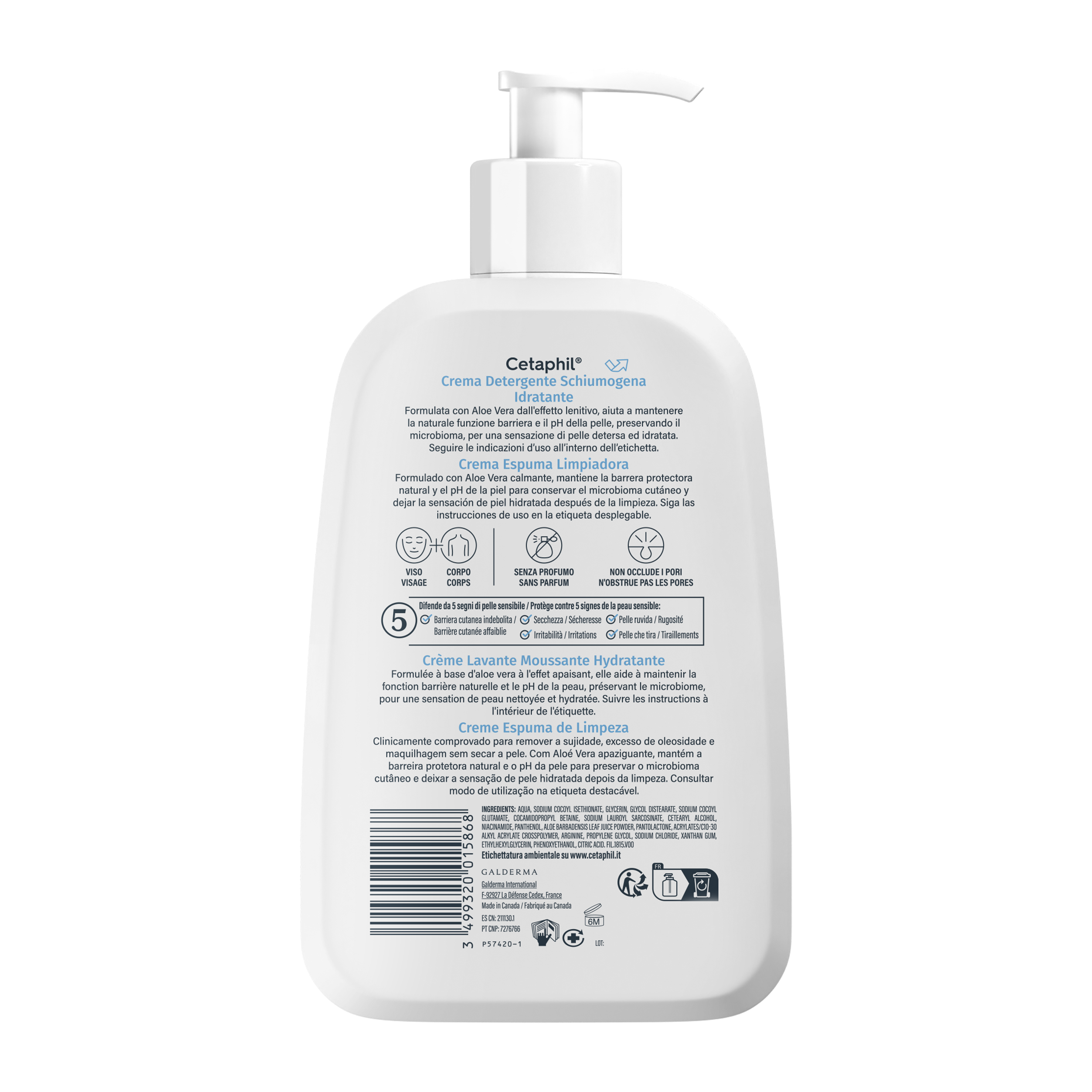 Crema Detergente Schiumogena Idratante - 473ml