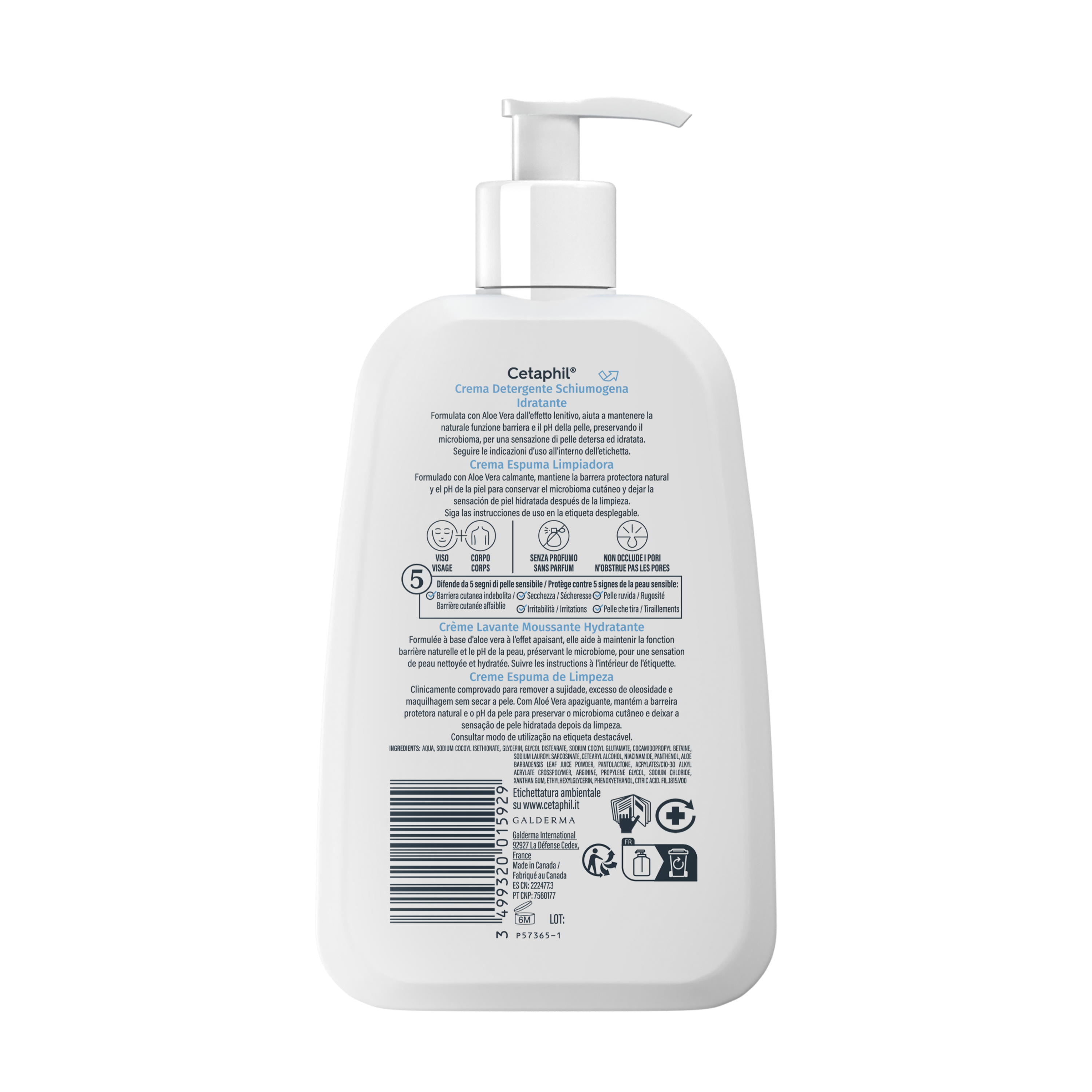 Crema Detergente Schiumogena Idratante - 236ml